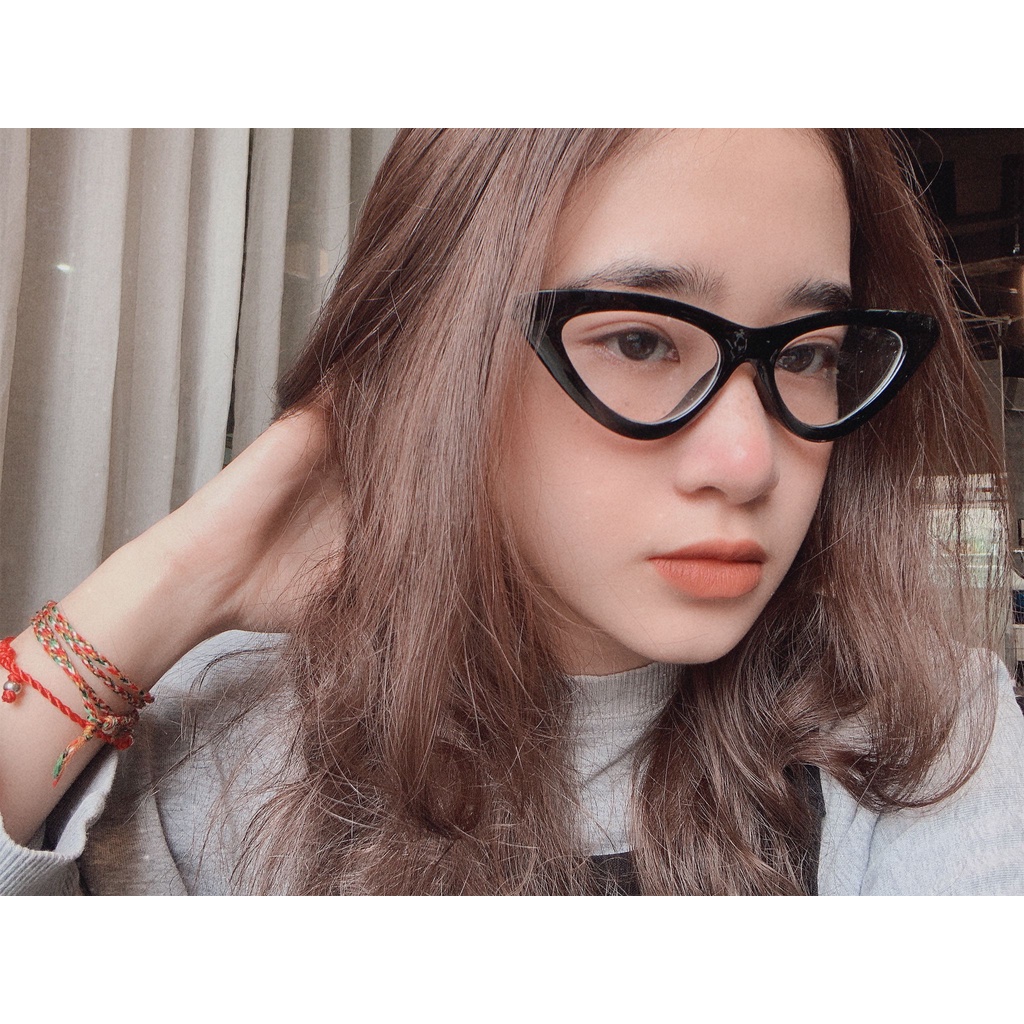 Gọng kính mắt mèo nhựa thời trang năng động màu đen 0001 | BigBuy360 - bigbuy360.vn