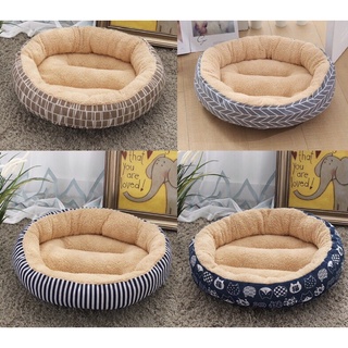 ổ tròn lông thú cho chó mèo size 8kg tặng gối nằm (màu ngẫu nhiên)