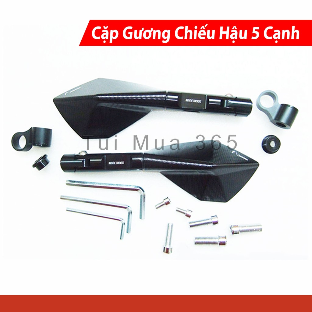 Cặp Gương Chiếu Hậu 5 Cạnh Model REAR MIRROR