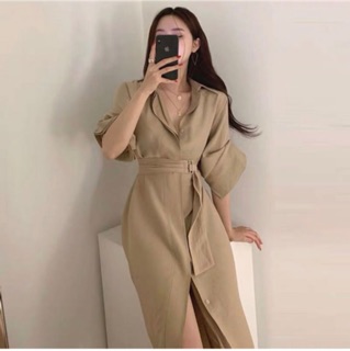 Váy sơ mi thắt eo tôn dáng