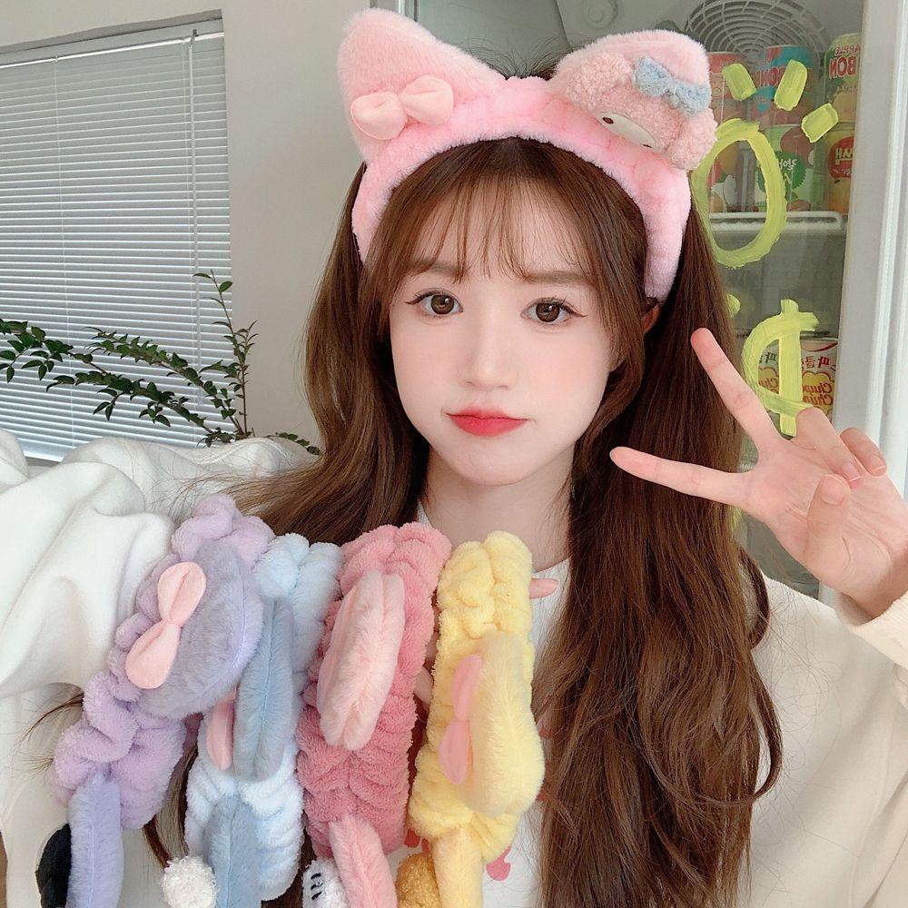 Băng Đô Tai Mèo Kuromi Melody Hoạt Hình Cho Nữ