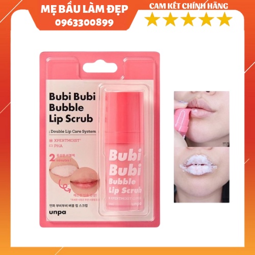 TẨY TẾ BÀO CHẾT MÔI SỦI BỌT BUBI BUBI LIP 12g - tẩy sạch da thừa, làm mềm và hồng môi ( Chính hãng Hàn Quốc )