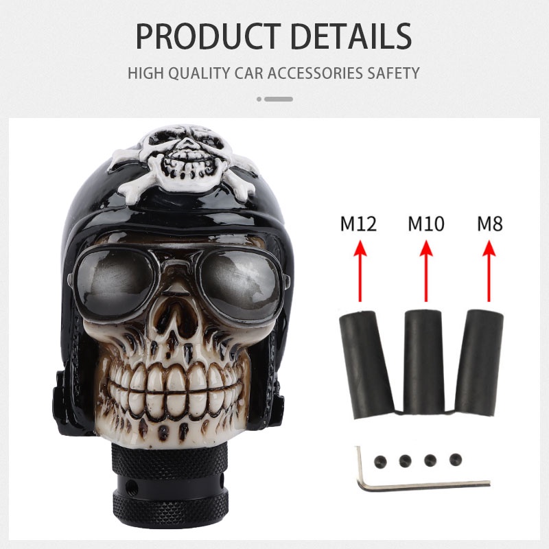 Núm gạt cần số xe hơi pilot skull lâu thay thế  cái nút cần sang số ô tô 1chiếc thông dụng tay nắm cần gạt số ô tô thủ công tự động đầu cần số ô tô bảo vệ an phụ kiện nội thất ô tô trang trí phụ kiện nội thất ô tô