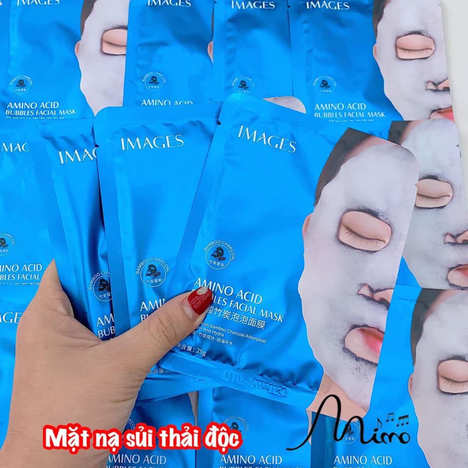 Mặt nạ sủi thải độc Bubbles Amino Acid xanh Hoạt Chất Than Hoạt Tính Làm Sạch Sâu | Thế Giới Skin Care