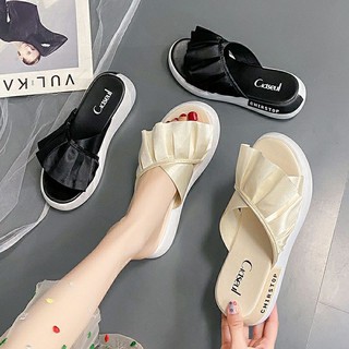 Dép Nữ Quai Ngang Bánh Bèo Tiểu Thư Sang Chảnh Đế Nhựa Mềm Cao cấp Đi Êm Chân Thời Trang Hot Trend