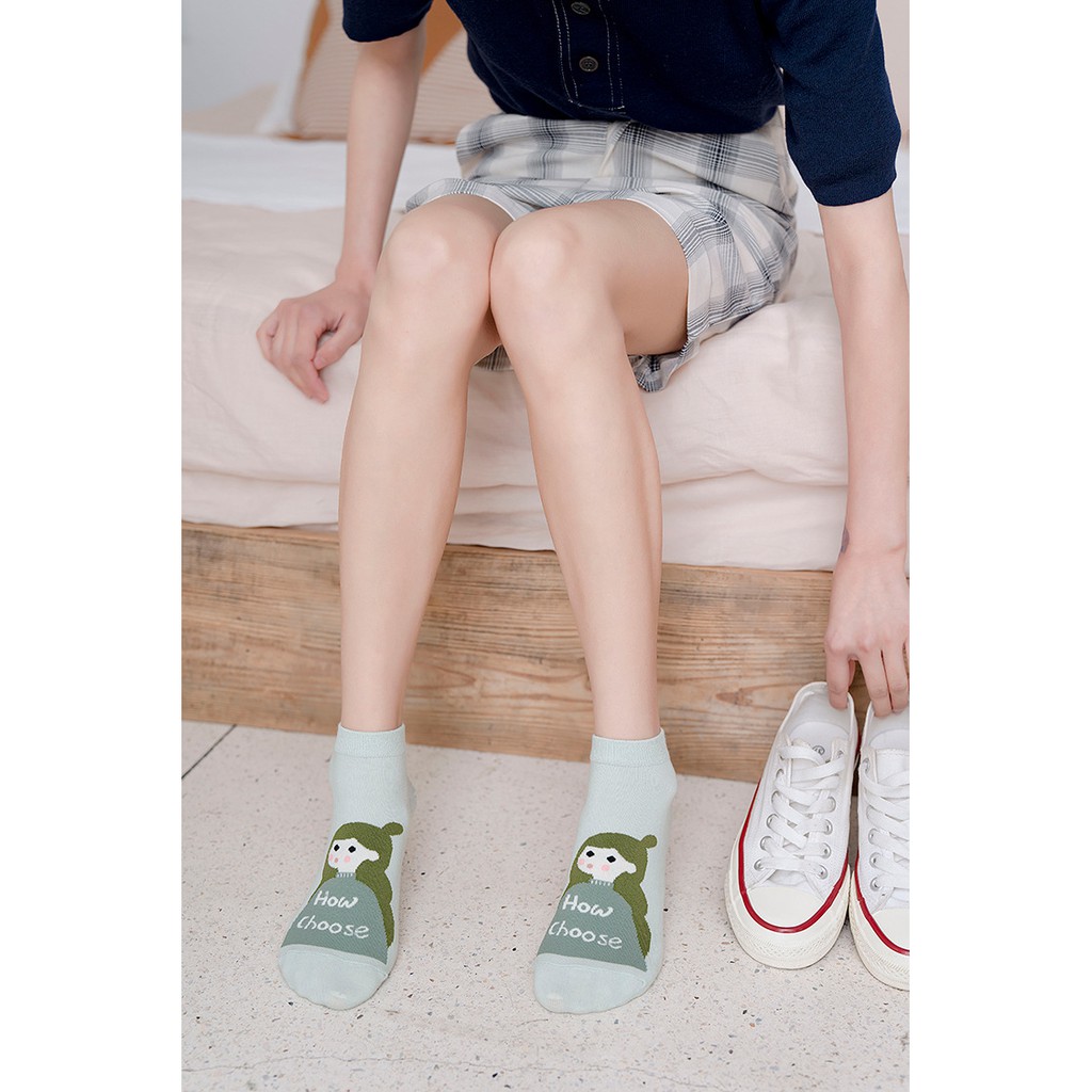 Vớ nữ cổ thấp Dễ thương Tất nữ Cổ ngắn Cute In hình Hoạt hình