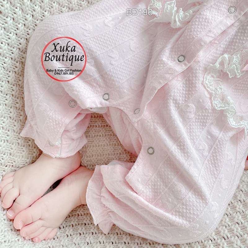 Bộ Body Công Chúa Cho Bé 0-2 Tuổi Style Hàn Quốc Mặc Đầy Tháng, Thôi Nôi Cotton Mềm Dài Tay (2022)