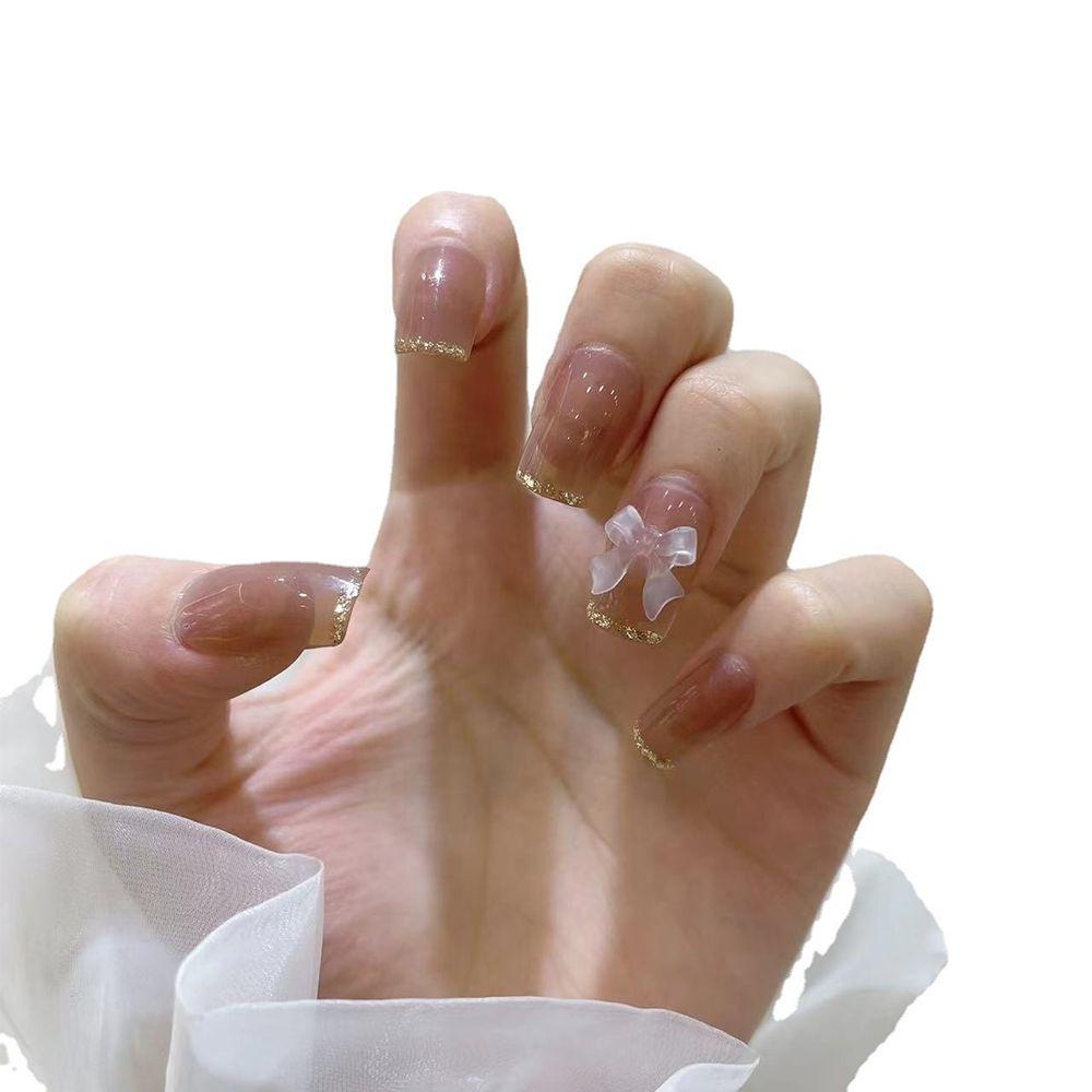 NIUYOU Set 24 Móng Tay Giả Có Thể Tháo Rời Ốp