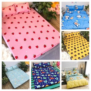 Ga bọc đệm bo chun coton poly đa dạng mẫu,1m4,1m6(mẫu hoa ghi)