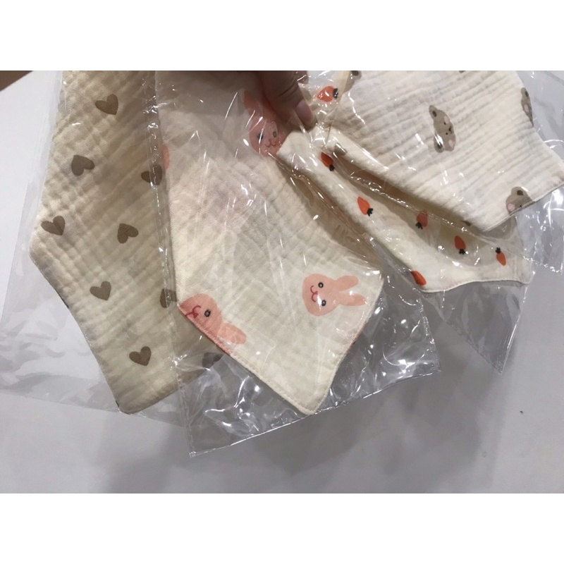 Yếm tam giác muslintree organic 4 lớp cao cấp cho bé