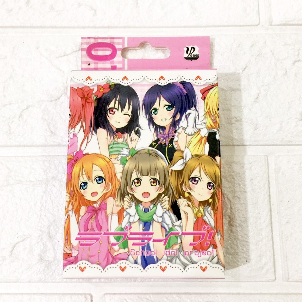 Bộ bài tú lơ khơ love live school idol 54 ảnh khác nhau in hình anime manga