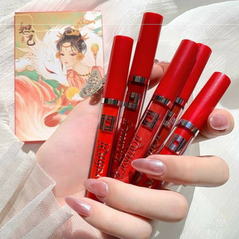 Set 5 Son Kem Cổ Trang Ershiqi Cô Gái Đỏ