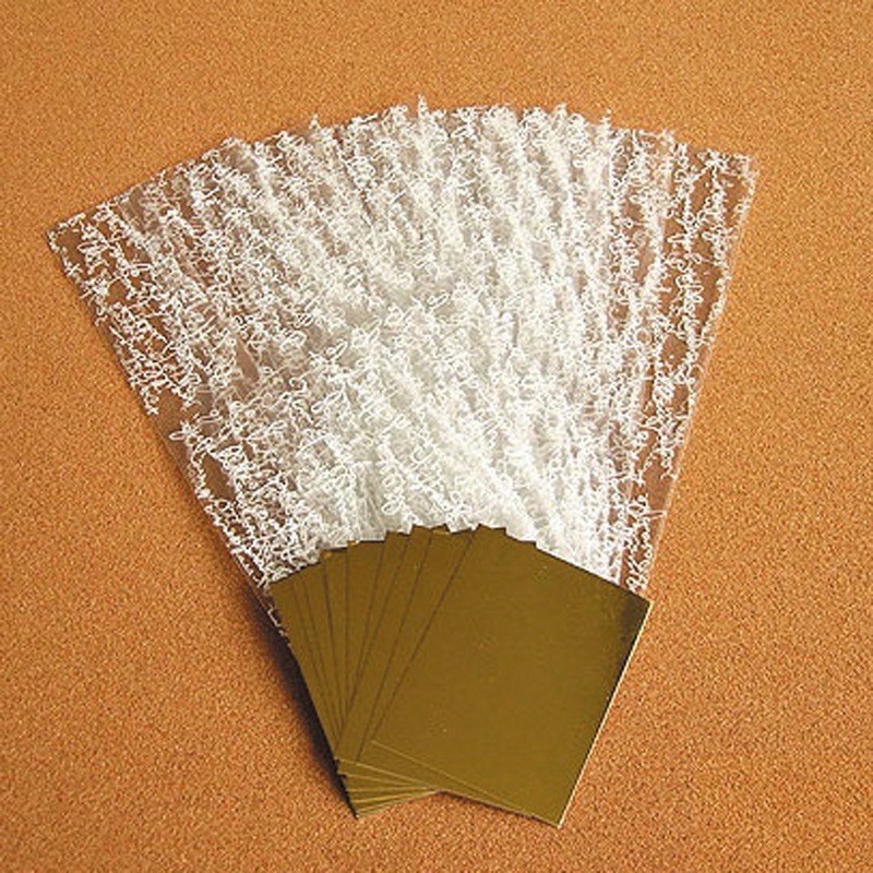10 Túi đựng bánh quy trong chữ trắng kèm đế vàng