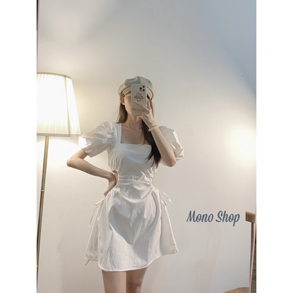 Váy hở eo rút dây, váy khoét eo cổ vuông hở lưng (ảnh thật/sẵn) | BigBuy360 - bigbuy360.vn