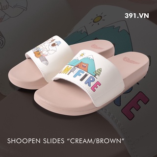  Dép quai ngang cao cấp SHOOPEN KEM ĐẾ NÂU 