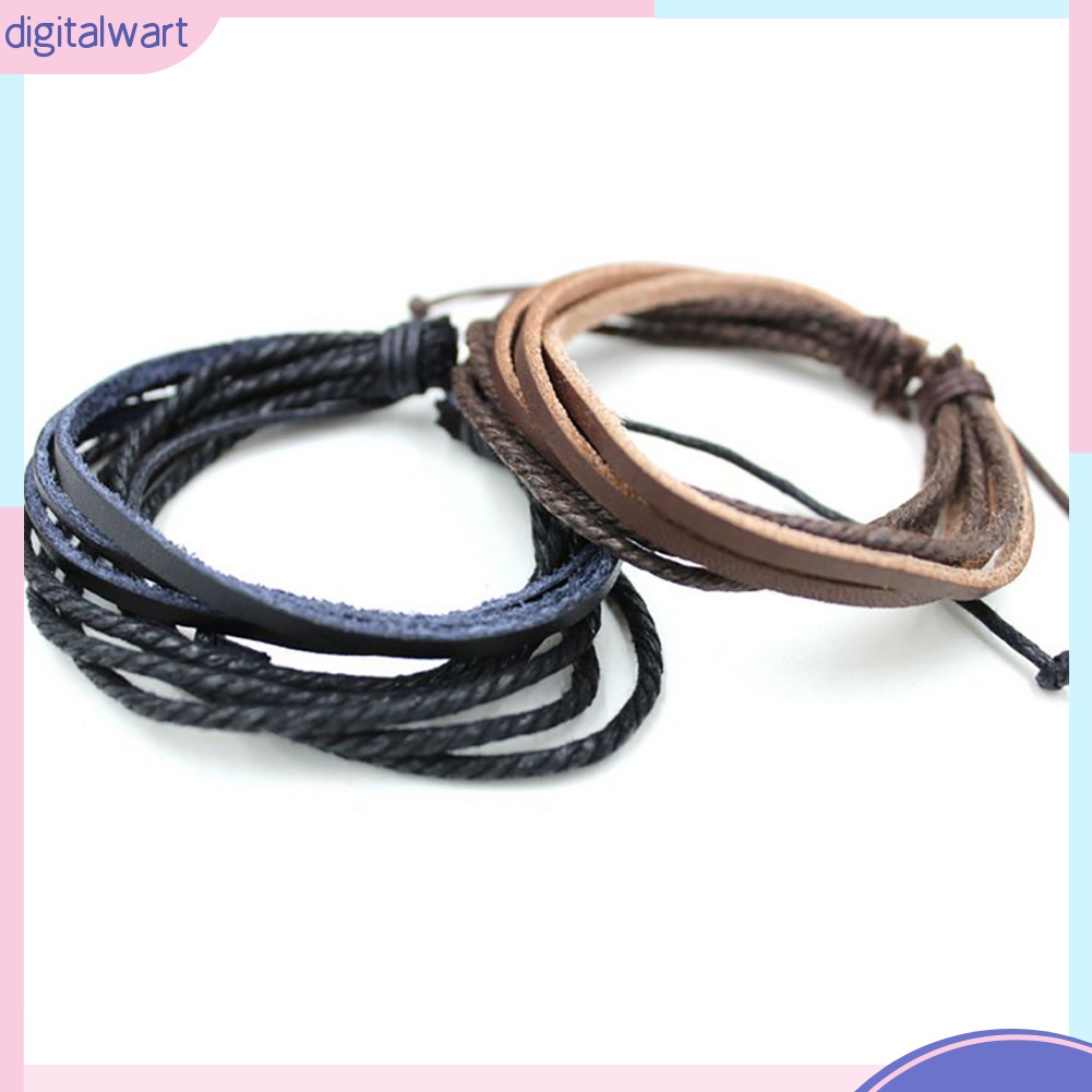 Vòng tay giả da nhiều lớp cá tính độc đáo dành cho nam và nữ