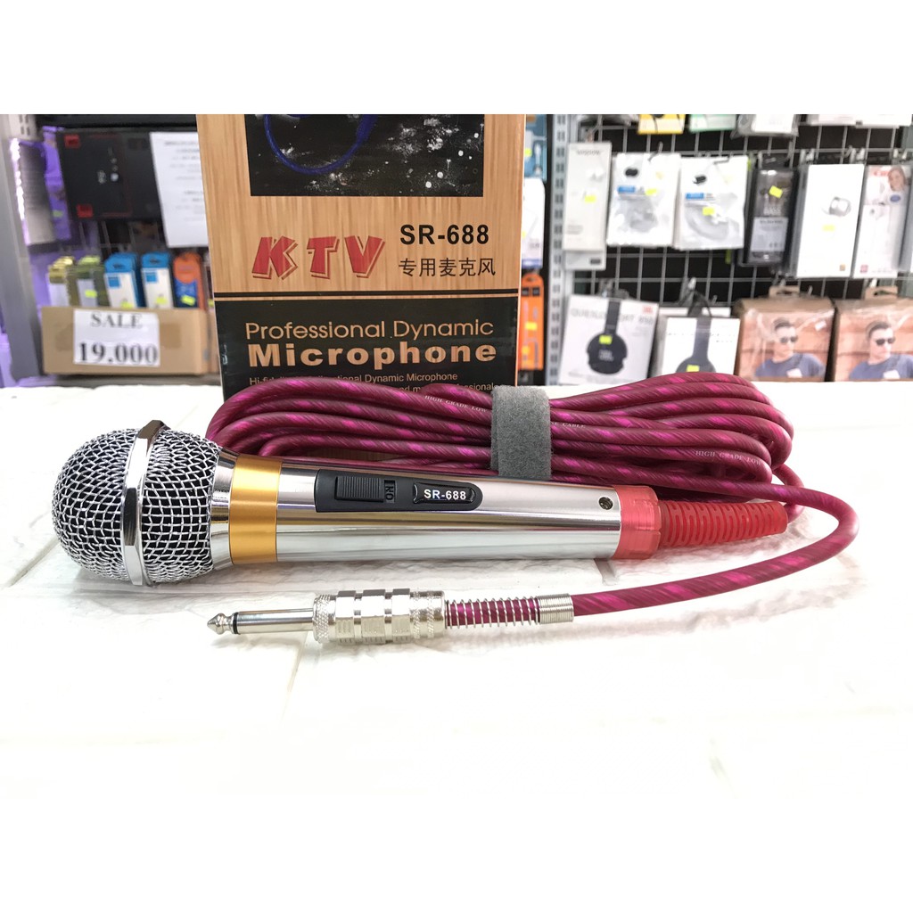 Micro Karaoke KTV Có Dây SR-688 chính hãng