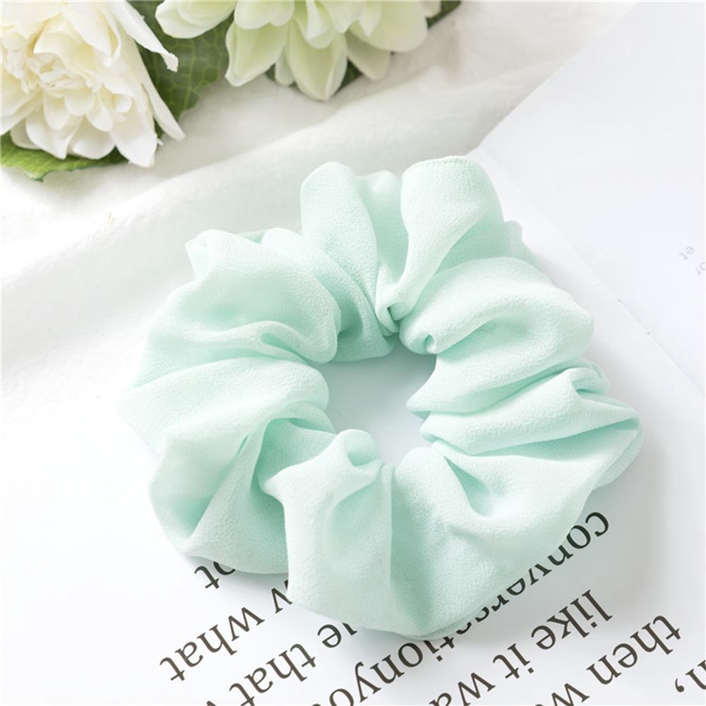 Dây buộc tóc co giãn màu trơn xinh xắn