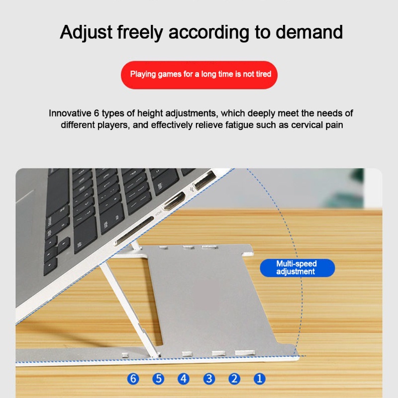 Giá Đỡ Laptop Bằng Hợp Kim Nhôm Có Thể Điều Chỉnh Chiều Cao 12-18