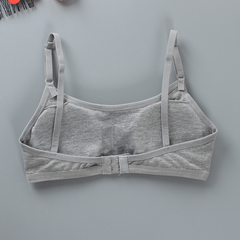 [B210] Áo Ngực Cotton Màu Trơn Thoải Mái Có Đệm Có Thể Tháo Rời Cho Thanh Thiếu Niên