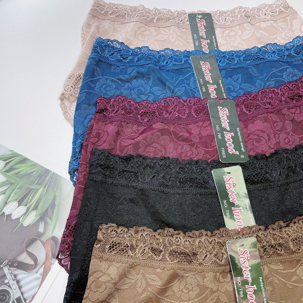 Quần lót Thai Lan SisterHood thun lạnh phối ren siêu mịn FreeSize 40-55kg