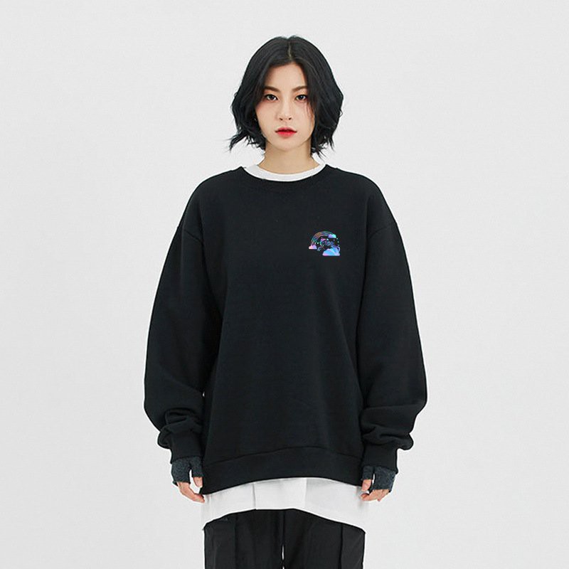 Áo Sweater nỉ phản quang in hình thời trang Unisex form rộng dài tay UnicornRainbowAS89 Lotus nam nữ Oversize phong cách