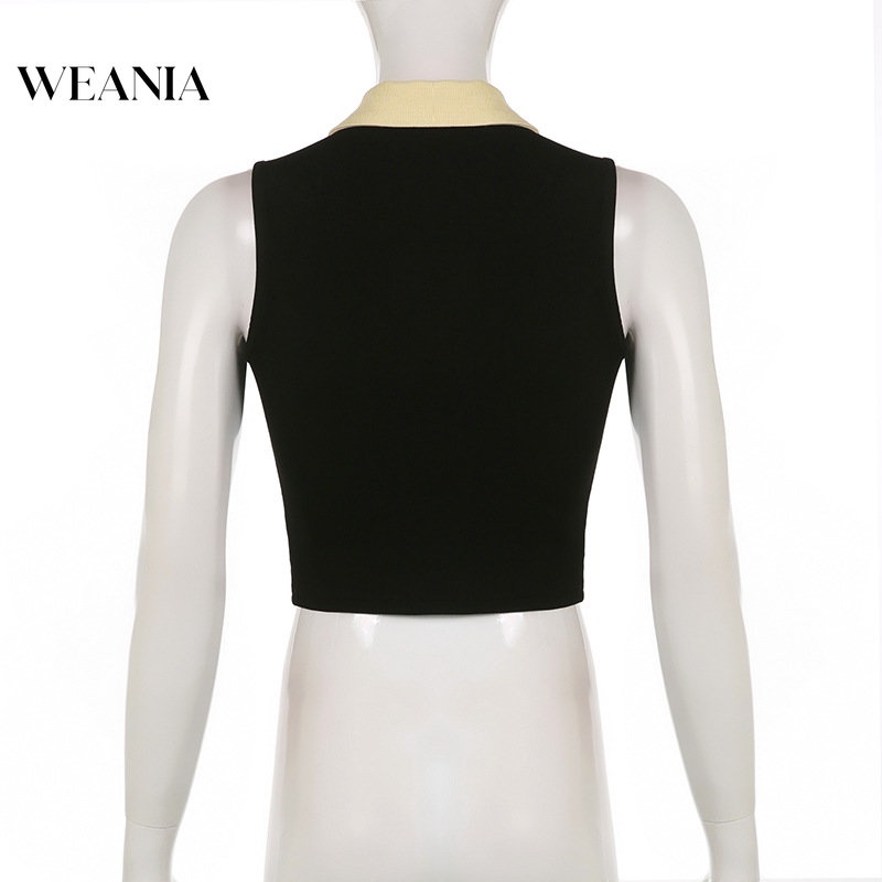 Áo Dệt Kim Cổ Polo Màu Khối Thời Trang Dành Cho Nữ