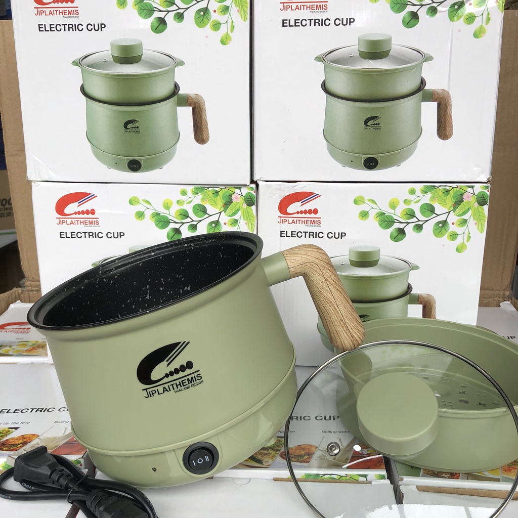 Nồi Điện Mini 2 Tầng Shanban Đa Năng Tặng Kèm Khay Hấp -Dathang1688