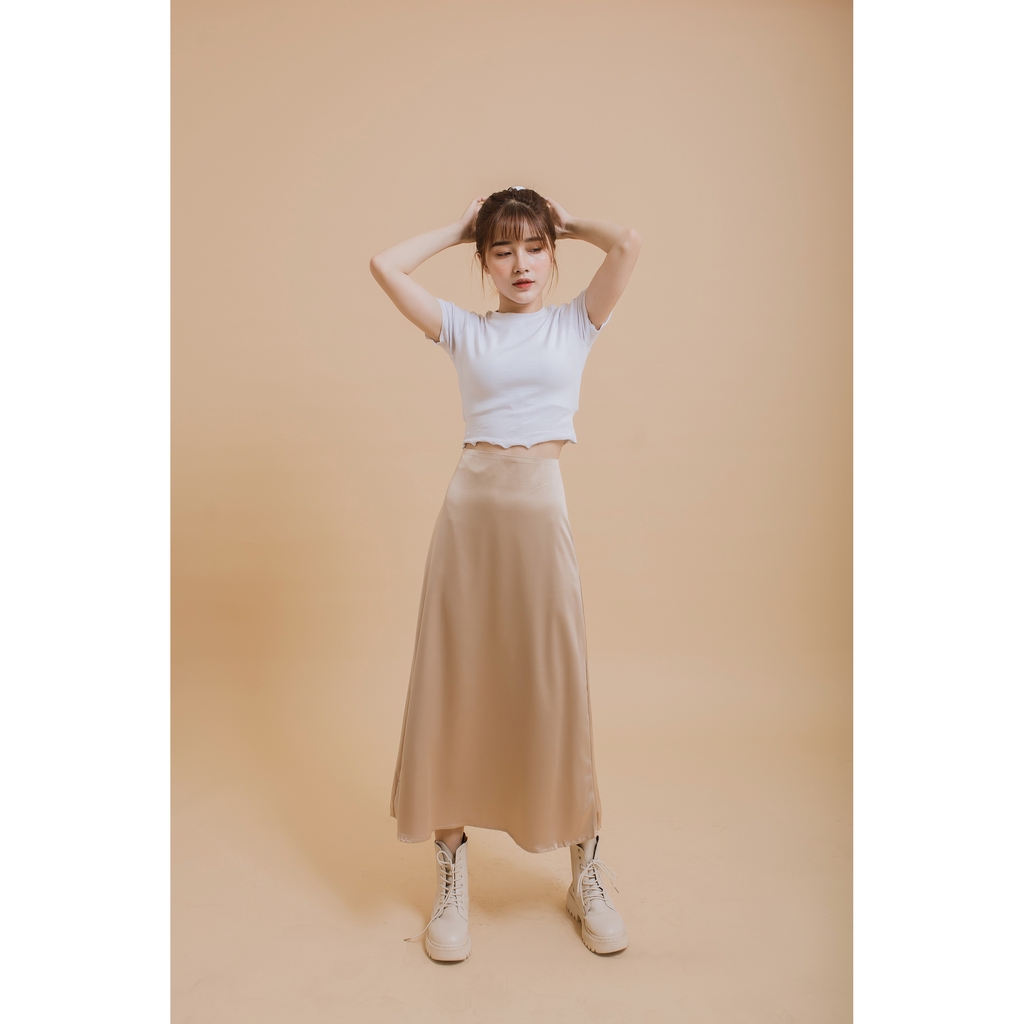 [Miều Fashionista] Áo croptop tay ngắn Anna Color