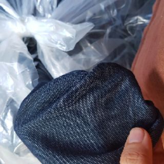 Vải cotton giả bò mỏng có co giãn nhẹ