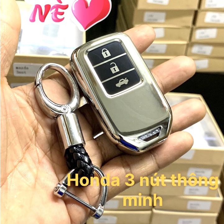 bao da chìa khoá ô tô cho xe HonDa CRV, HRV, Civic, City, Brio, Jazz