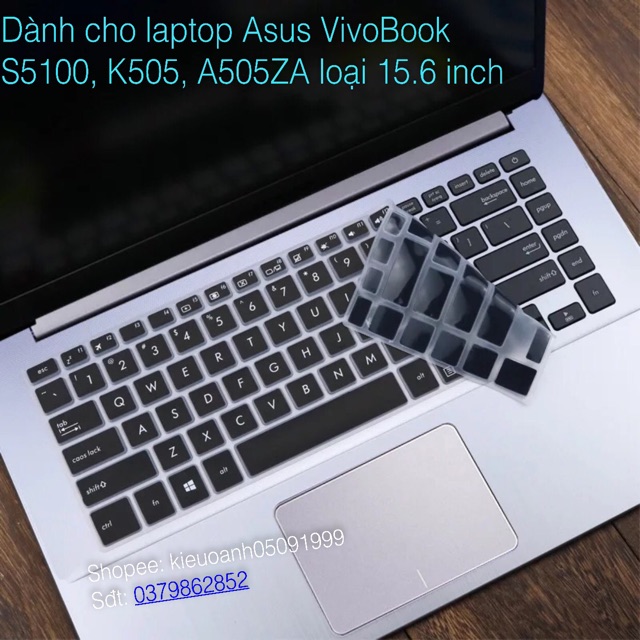 Miếng silicon phủ bàn phím laptop Asus Vivobook S51000 K505 A505ZA loại 15.6 inch