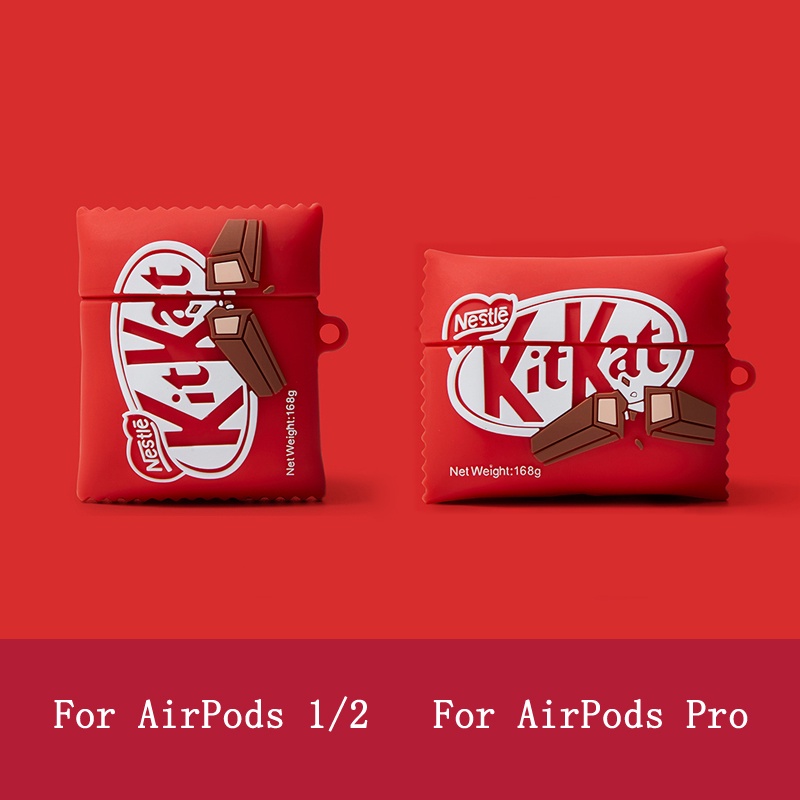Vỏ Bảo Vệ Hộp Sạc Tai Nghe Airpods 1 2 3 Pro Bằng Silicon Hình Kẹo 3D Dễ Thương Ốp