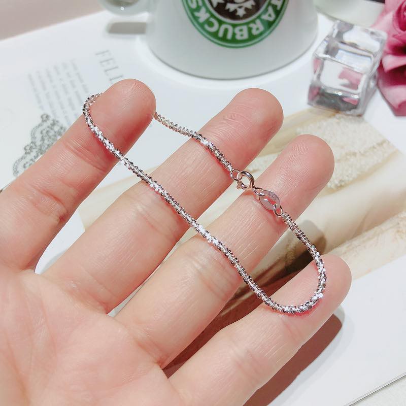 Lắc tay dây bông xù chất liệu bạc ta, lắc tay bạc thiết kế đơn giản, tinh tế | BigBuy360 - bigbuy360.vn