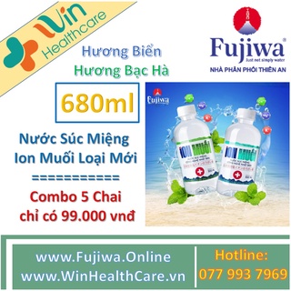 Combo 5 Chai 680ml Tự Chọn - Nước Súc Miệng Ion Muối FUJIWA