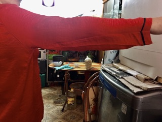 Bộ lụa nhung đỏ viền đen size L