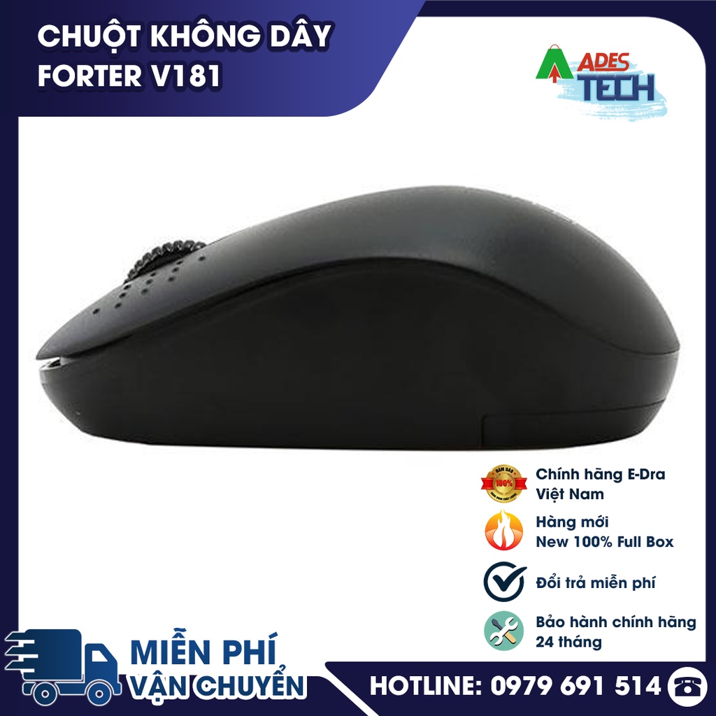 Chuột Không Dây Forter V181 | Độ nhạy 1600DPI | Vi xử lý thông minh