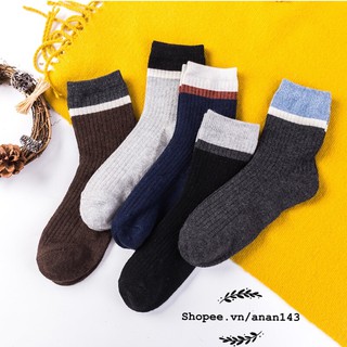 Set 5 đôi tất nam cổ cao phối màu
