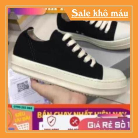 [Sale 3/3] [ 💝 GIÁ SALE] Giày rick owen cổ thấp 🌟  R🔥E🔥P 1:1 VN đế thơm Full box + Bill Sale 11 :