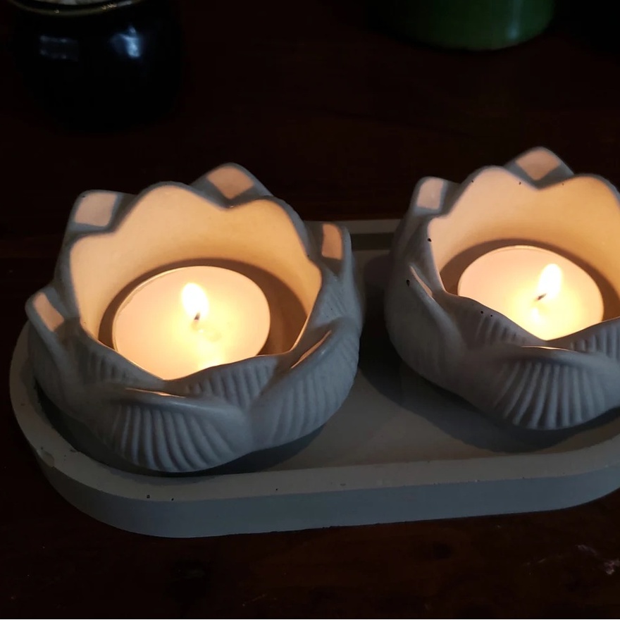 Cốc Nến Thơm Hoa Sen, Cốc Đựnng Nến Tealight - Cốc Hoa Sen Khuếch Tán Tinh Dầu