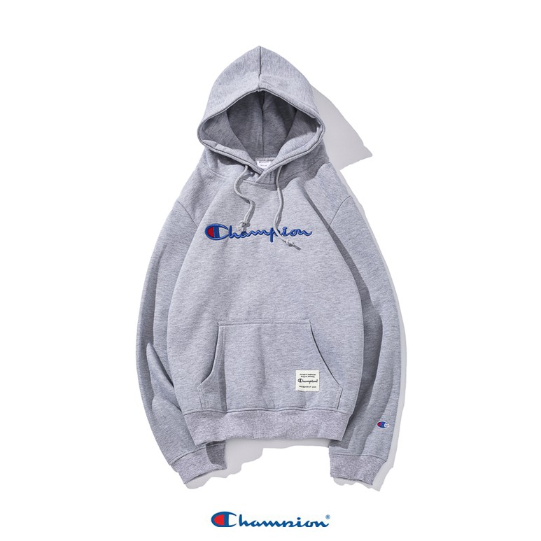 Áo Hoodie Tay Dài Thêu Chữ Champion Thời Trang Phong Cách Trẻ Trung