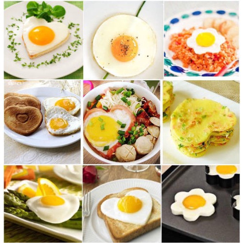 Khuôn chiên trứng bằng thép không gỉ nhiều hình dáng tùy chọn