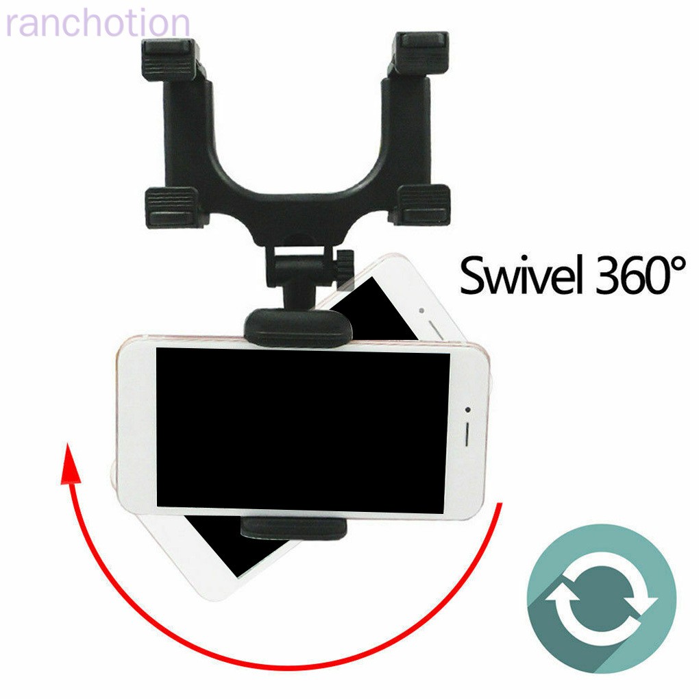 Giá Đỡ Điện Thoại Gắn Gương Chiếu Hậu Xe Ô Tô Có Thể Xoay 360 Độ | BigBuy360 - bigbuy360.vn