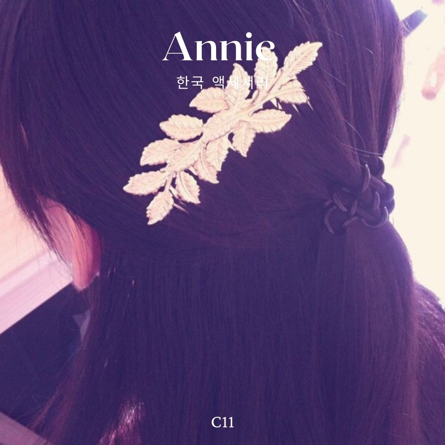 Cài tóc lá vàng nữ tính trẻ trung ANNIE - C11