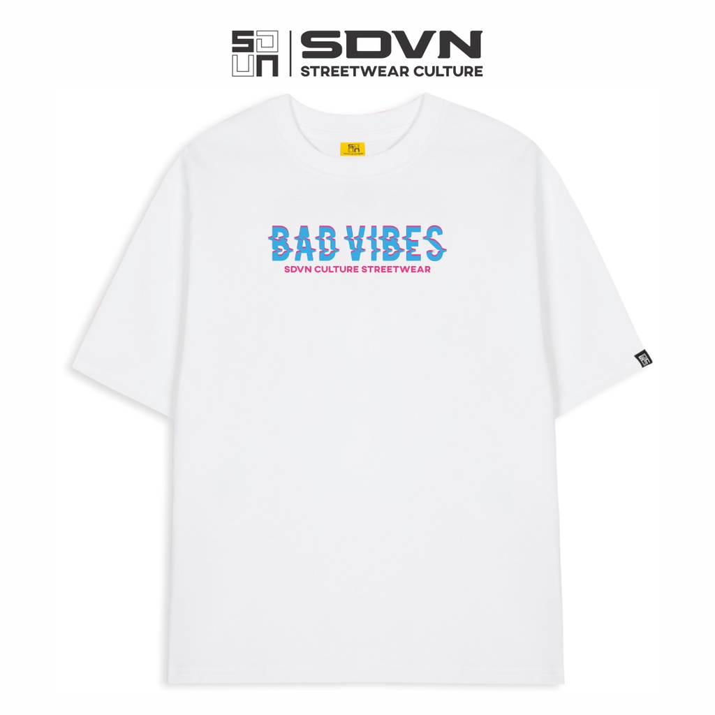 Áo Thun Unisex Nam Nữ Form rộng Hàng Chính Hãng SDVN BAD VIBES