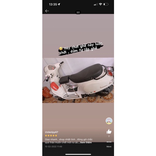Ghế ngồi xe tay ga cho bé Vespa không tựa