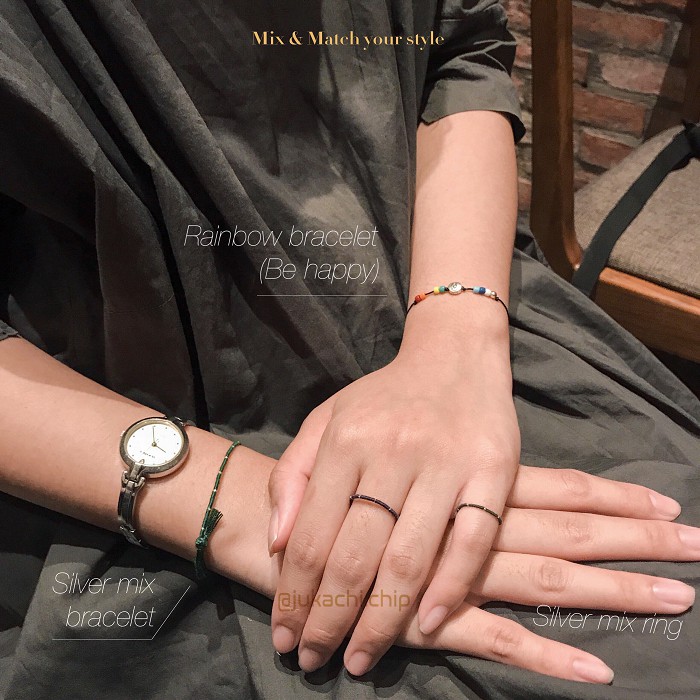 Collection Nhẫn handmade Crystal, Silver & Color mix