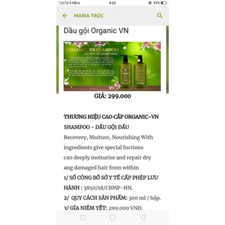 DẦU GỘI HỮU CƠ ORGANIC-VN