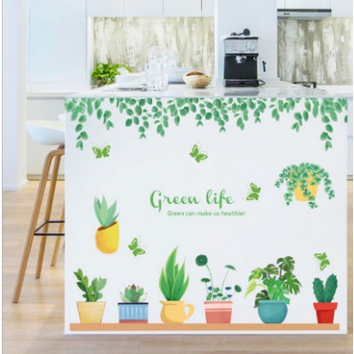 Decal dán tường, tranh dán tường cây hoa lá trang trí nhà cửa, quán cà phê hàng cao cấp - MyNa Mart