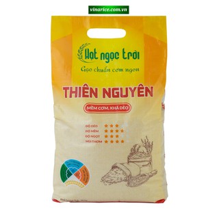 Gạo Hạt Ngọc Trời Thiên Nguyên 10kg - gạo trắng hạt dài dẻo mềm thơm đặc trưng